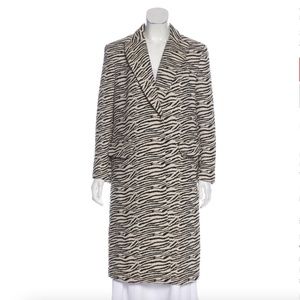 Smythe Zebra Pattern Coat, Size 6
